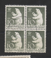 Yvert 52 Oblitéré Bloc De 4 Ours Polaire - Used Stamps