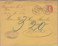 Heimat ZH ANDELFINGEN 1899-11-29 Armenbrief Nach ZH - Storia Postale