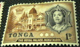 Tonga 1953 The Royal Palace Nuku Alofa 1d - Mint - Tonga (...-1970)