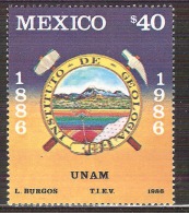 1986 México UNIVERSITY INSTITUTE OF GEOLOGY UNAM Geología Stamp MNH - Mexique