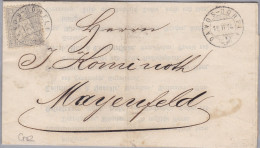 Heimat GR DAVOS DÖRFLI 1874-02-15 Brief Nach Maienfeld - Storia Postale