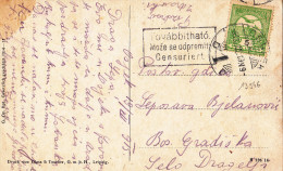 13546# HONGRIE CARTE POSTALE CENSURE Obl OSIJEK 1915 CENSURIERT MAGYAR KIR POSTA - Lettres & Documents