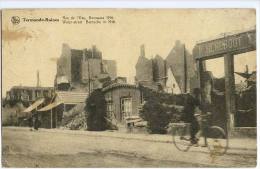 CPA TERMONDE-RUINES - RUE DE L'EAU - BARAQUES 1916 - Dendermonde