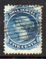 Nova Scotia Canada 1860-3 5c Blue, Used - Ungebraucht