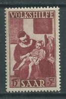 Sarre Occupation Française N° 265 XX Au Profit Des Oeuvres Populaires : 15 F. + 5 F. Lilas-brun Sans Charnière SinonTB - Unused Stamps