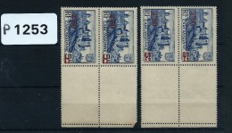 FRANCE - VARIETE N° 490 CARCASSONNE - 5 PLUS FIN + 5 NORMAL EN EXEMPLE - EN PAIRE NEUFS LUXES A VOIR - Unused Stamps