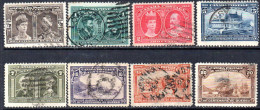 Canada KEVII 1908 Quebec Tercentenary Set Of 8, Fine Used (small Thin On 2c Value) - Usados