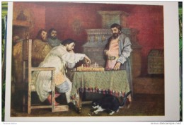 SHVARZ "CHESS GAME" 1961 - OLD SOVIET POSTCARD (USSR) - Chess - Échecs - Echecs