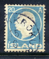 ICELAND 1912 Frederik VIII 20a. Used.   Michel 71 - Oblitérés