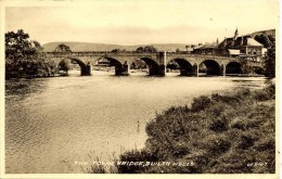 POWYS - BUILTH WELLS -  THE TOWN BRIDGE Pow50 - Radnorshire