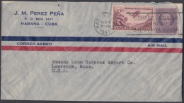 1931-H-37 CUBA. REPUBLICA. 1931. CORREO AEREO. SOBRE A LAWRENCE. US. - Briefe U. Dokumente