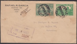 1933-H-19 CUBA. REPUBLICA. 1933. INVASION. 10c. COMBATE DE COLISEO. INDEPENDENCE WAR. SOBRE CERTIFICADO HABANA A MATANZA - Briefe U. Dokumente