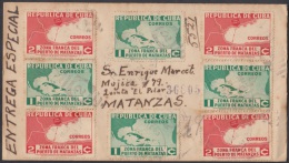 1936-H-56 CUBA. REPUBLICA. 1936. ZONA FRANCA MATANZAS. 1-2c. SOBRE URGENTE. ENTREGA ESPECIAL. SPECIAL DELIVERY. - Briefe U. Dokumente