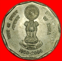 * SUPREME COURT 1950★INDIA ★ 2 RUPEES 2000! UNC!  LOW START★ NO RESERVE! - Inde