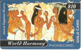 TARJETA DE EGIPTO DE ANCIENT EGYPTIAN HISTORY (WORLD HARMONY) GOLD CARD $10 - Aegypten