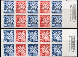 Uni Lund 1968 Schweden 605/6 In HBl.44/MH 17 I+II ** 7€ Siegel Mit Text Ad Utrumque Bloc Ms Se-tenant Booklet Bf Sverige - Plaatfouten En Curiosa