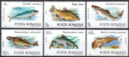 ROMANIA, 1992, Fish, MNH (**), LPMP/Sc 1278/3728-33 - Ungebraucht