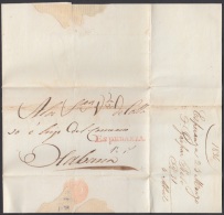 PREFI-275 CUBA ESPAÑA SPAIN. PREFILATELIA.1836. STAMPLESS. SOBRE MARCA ESPERANZA EN ROJO. LINE POSTMARK RED. - Prephilately