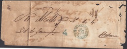 PREFI-276 CUBA ESPAÑA SPAIN. PREFILATELIA.1857. STAMPLESS. SOBRE MARCA GUANAJAY EN VERDE. BAEZA POSTMARK GREEN. - Vorphilatelie