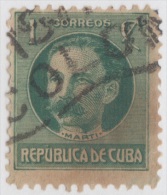 1917-135. CUBA. REPUBLICA. 1917. PATRIOTAS. 1c. JOSE MARTI. MARCA POSTAL :  VISITE COLON. - Unused Stamps