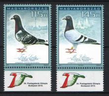 HUNGARY 2015 FAUNA Animals Birds PIGEON (variation 1) - Fine Set MNH - Ongebruikt