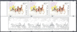 Poland 1995 Horse-Equipage Driving - Mi 3554 + Tabs  MNH (**) - Neufs