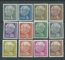 Sarre Occupation Française N° 391 / 410 XX  Président Heuss, Les 20 Valeurs Sans Charnière TB - Unused Stamps