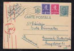 Rumänien Romania 1941 Uprated Censor Stationery Card To Germany - Lettres 2ème Guerre Mondiale