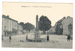 CPA (81) BRASSAC : L'Obélisque Et Place De La Fontaine - Brassac