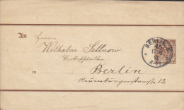 Germany Reichspost Postal Stationery Ganzsache Entier 3 Pf. Ziffer Streifband Wrapper Deluxe BERLIN 1892 - Otros & Sin Clasificación