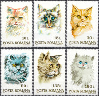 ROMANIA, 1993, Cats, MNH (**), LPMP/Sc 1315/3822-27 - Ungebraucht