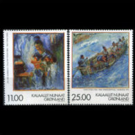 GREENLAND 1998 - Scott# 340-1 Lynge Paintings Set Of 2 MNH (XW347) - Ungebraucht