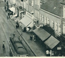 Hamm Westfalen Straßenbahn Tram Tramway Adolf-Hitler-Straße Geschäfte 17.6.1943 - Hamm