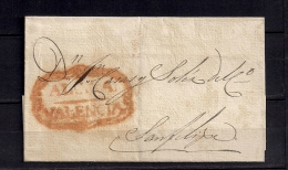 1834 VALENCIA, ENVUELTA PREFILATÉLICA CIRCULADA ENTRE ALCIRA Y SAN FELIPE - ...-1850 Prephilately