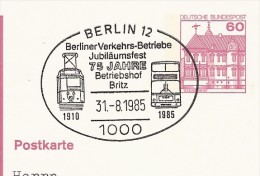 ALLEMAGNE DEUTSCHLAND TRAIN ZUG LOCOMOTIVE Tren Treno Comboio Tramway STRASSENBAHN Bahn STREETCAR BERLIN BETRIEB BRITZ - Tranvie