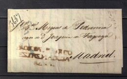 1845 CÁCERES, CARTA COMPLETA CIRCULADA ANTRE ARROYO DEL PUERCO Y MADRID, MARCA PREFILATÉLICA - ...-1850 Prefilatelia