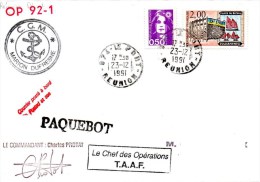 Polaire : Marion Dufresne Campagne OP 92-1 Le Port, Réunion 23/12/1991. - Cartas