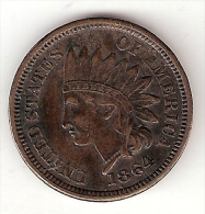 *usa 1 Cent 1864  Traces Of Other Currencies Besides Wreath Km 90a   XF!!!!!!! Look!!! - 1859-1909: Indian Head