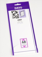 DAVO EASY BLACK NOIR ZWART STROKEN MOUNTS Z68 (215 X 72) 10 STK/PCS - Buste Trasparenti