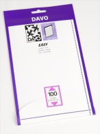 DAVO EASY BLACK NOIR ZWART STROKEN MOUNTS Z100 (215 X 104) 10 STK/PCS - Enveloppes Transparentes