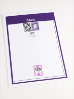 DAVO EASY BLACK NOIR ZWART STROKEN MOUNTS Z135 (215 X 139) 10 STK/PCS - Enveloppes Transparentes