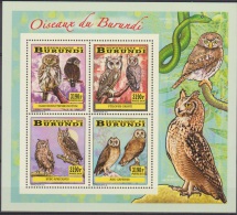 Burundi Owls-Hiboux-Uilen 2014 - Sheet Collective MNH - Ongebruikt