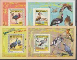 Burundi Waders-Echassiers-Steltlo Pers 2014 - 4 Sheets MNH - Unused Stamps