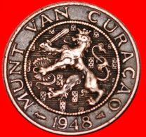 * LION OF NETHERLANDS ★ CURACAO ★ 2 1/2 CENTS 1948! LOW START ★  NO RESERVE! - Curacao