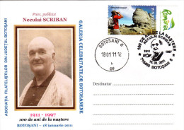 Romania / Cover With Special Cancellation / Pr. Neculai SCRIBAN - Theologen