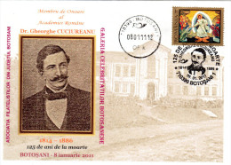 Romania / Special Cover With Special Cancellation / Acad. Dr. Gheorghe CUCIUREANU - Geneeskunde