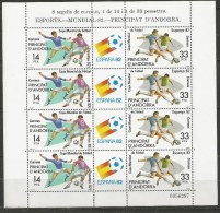 Andorre - B-F De La Coupe Du Monde De Football - Espagne 1982 - Blokken & Velletjes