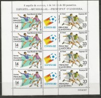 Andorre - B-F De La Coupe Du Monde De Football - Espagne 1982 - Blocks & Sheetlets