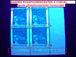VARIÉTÉS N° 3455  COINS DATES 06 .01 .03  MARIANNE DE LUQUET RF 1,00 € X 4 PHOSPHORESCENTE  NEUF ** GOMME 107.00 € - Unused Stamps