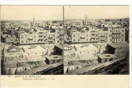 Carte Postale Ancienne Stéréoscopique Egypte -  Alexandrie. Panorama - Relief - Alexandria